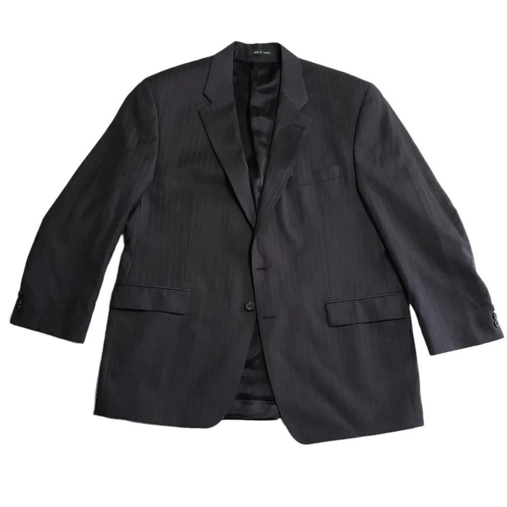 Lauren Ralph Lauren Gray Pinstriped Suit Jacket Sz 46R